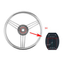 Stainless Steel Boat Steering Wheel - 5.3 inch 9 Spoke Marine Boat Steering Wheel 15 Degree