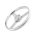 Stainless Steel Boat Steering Wheel - 5.3 inch 9 Spoke Marine Boat Steering Wheel 15 Degree