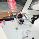 Stainless Steel Boat Steering Wheel - 5.3 inch 9 Spoke Marine Boat Steering Wheel 15 Degree