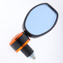1Pair Universal Motorcycle ATV Rear View Side Mirror Scooter Moped With Blue Lens