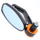 1Pair Universal Motorcycle ATV Rear View Side Mirror Scooter Moped With Blue Lens