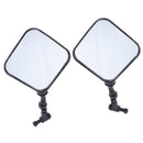 1 Pair Metal Universal Motorcycle Handle Bar End Rearview Side Convex Side Mirrors, Black