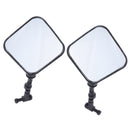 1 Pair Metal Universal Motorcycle Handle Bar End Rearview Side Convex Side Mirrors, Black