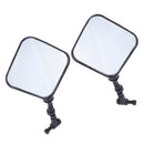 1 Pair Metal Universal Motorcycle Handle Bar End Rearview Side Convex Side Mirrors, Black