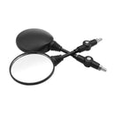 2Pcs Universal Foldable Round Motorcycle Handlebar Side Rearview Mirror