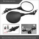 2Pcs Universal Foldable Round Motorcycle Handlebar Side Rearview Mirror