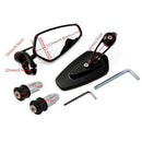 2pcs Aluminum Motocycle Side Rearview Handlebar End Motorcycle Side Mirror 360