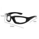 Flexible Motorcycle Goggles Clear Lens Rubber Padding UV Protection Dustproof