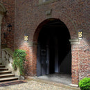 5W Solar Powered LED Flame Effect Light-controlled PIR Motion Sensor Wall Light Outdoor Garden Yard