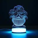 3D Illusion USB LED Night Light 7 Color Changing Desk Table Lamp Xmas Gift