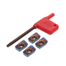 Drillpro R8 FMB22 400R 50mm Face End Mill Cutter with 4pcs Blue Nano APMT1604 Carbide Inserts