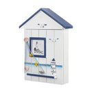 Mediterranean House Shaped Wooden Key Cabinet Box Holder Organizer Wall Mount Tool Boxs