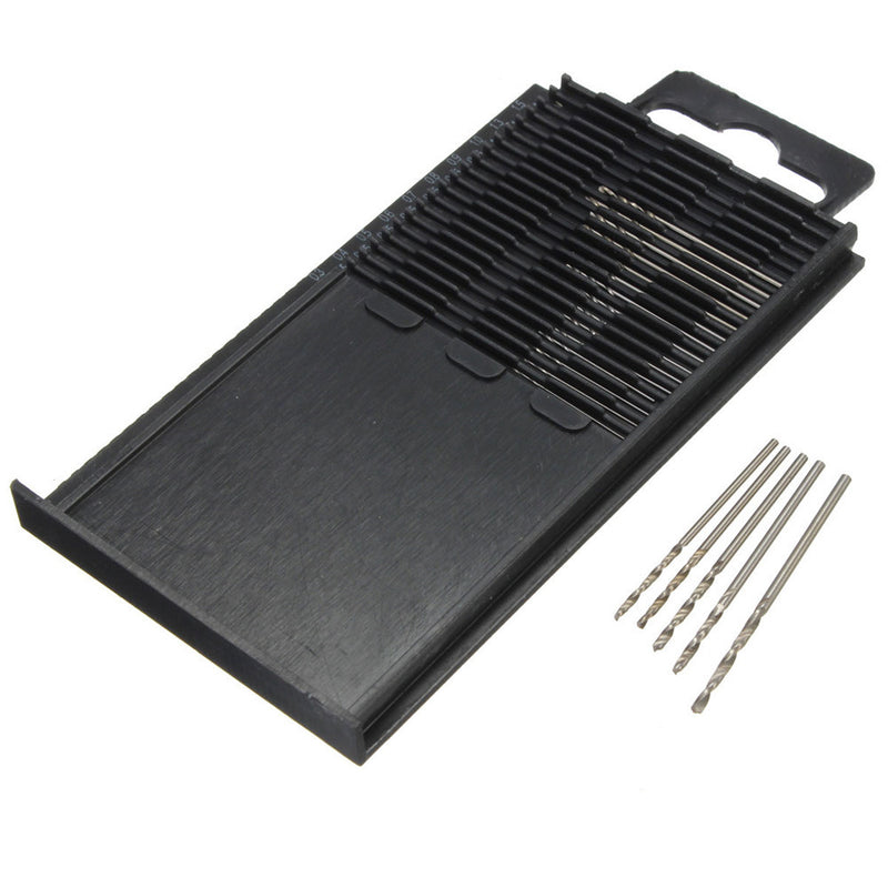 20pcs 0.3-1.6mm Micro HSS Twist Drill Bits Set Straight Shank