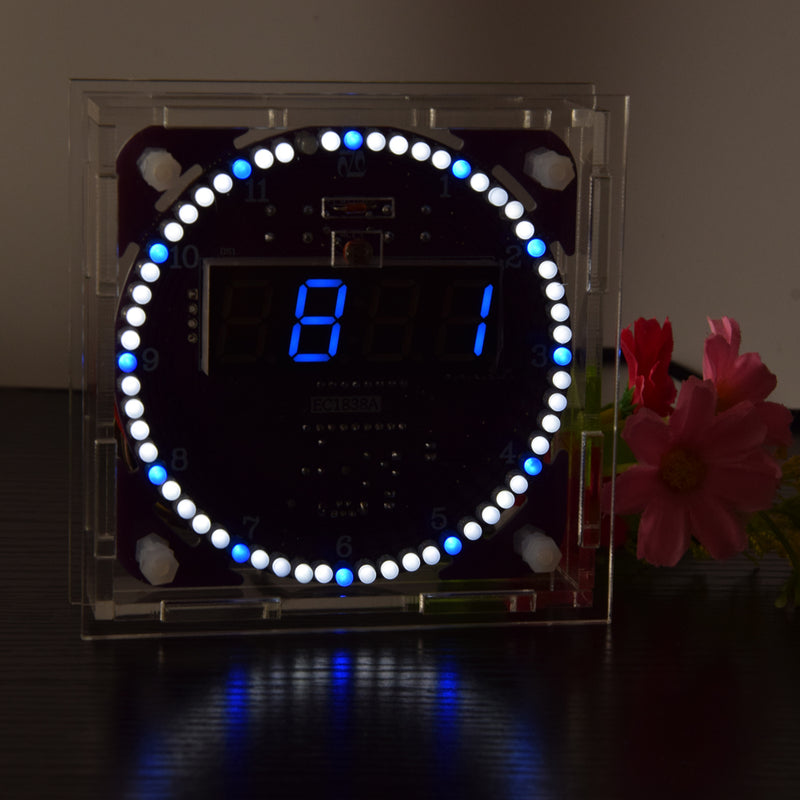Geekcreit Fourth Generation DIY EC1838A DS3231 Light Control Rotation LED Electronic Clock Kit