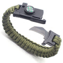 IPRee 4 In 1 EDC Survival Bracelet Outdoor Emergency 7 Core Paracord Whistle Compass Kit