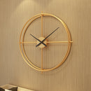 50cm Large Modern Hollow Double Ring Wall Clock Home Bedroom Bar Hotel Decor