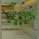 60x58cm Frosted Opaque Glass Window Film Tree And Bird Privacy Glass Stickers Home Decor