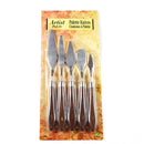 5 Pcs/Set Stainless Steel Oil Painting Scrapers Palette Scraper Wood Handle Oil Painting Shovel Art Supplies