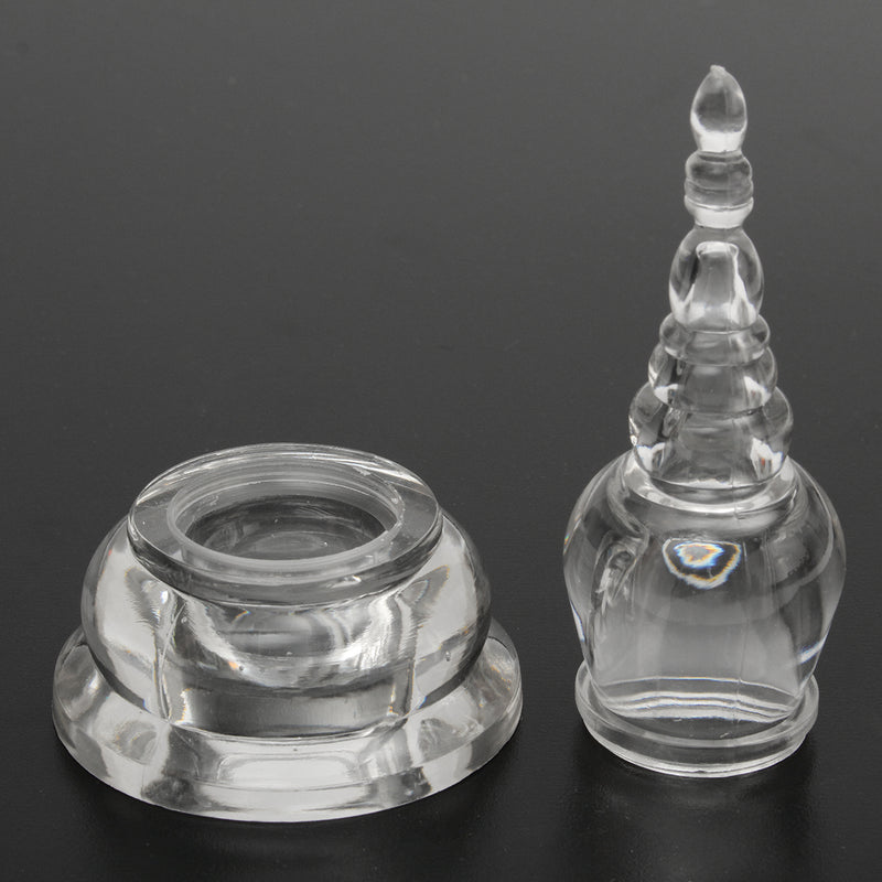 Transparent Crystal Buddha Tower Stupa Tibet Buddhist Decoration