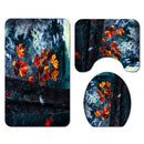 1.8M Maple Prints Bath Shower Curtain Fabric Bathroom Decor Set with 12 Hooks