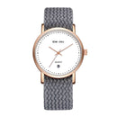 Wal-Joy WJ9007 Student Watch Simple Date Display Nylon Strap Female Quartz Wrist Watch