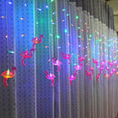 AC220V 3.5M 96 LED Flamingo String Curtain Light Fairy Lamp Wedding Indoor Home Decor EU Plug