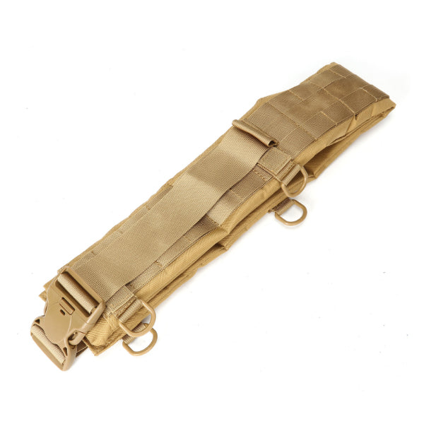 Khaki Tactical Molle Waist Belt Outdoor Camping Hunting CS Adjustable Soft Padded Belt Army Convenient Combat Girdle