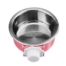 5cm Stainless Steel Hang-on Bowl For Pet Dog Cat Crate Cage Outdoor Food Dish Food Water Bowl