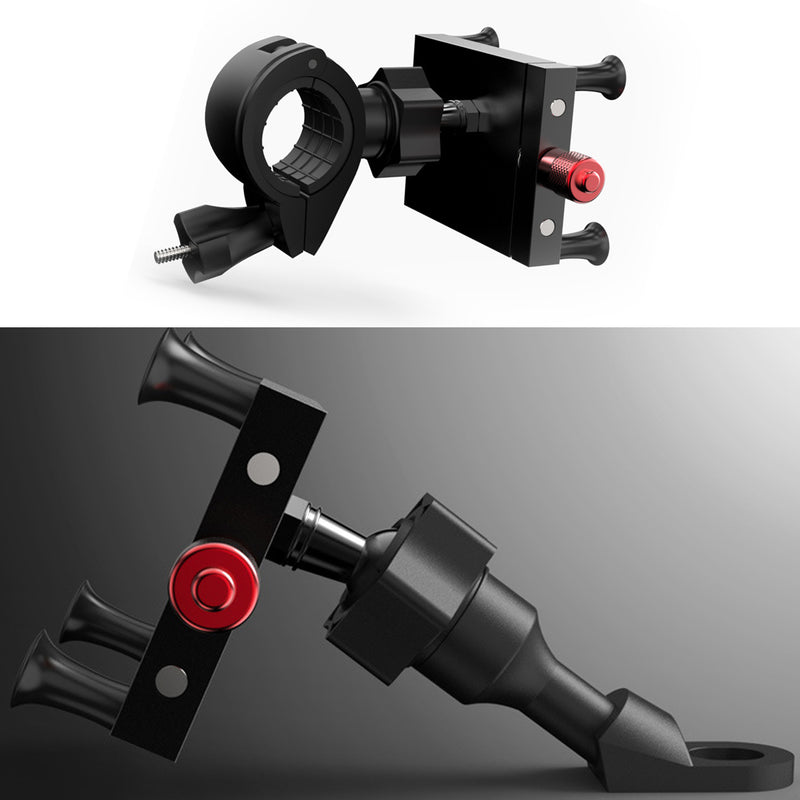 4-6.5inch 360 Bike Motorcycle 2in1 Rearview Mirror/Handlebar Mount Mobile Phone Holder