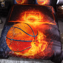 3 PCS Bedding Sets Ball Sports Quilt Cover Pillowcase For Queen Size