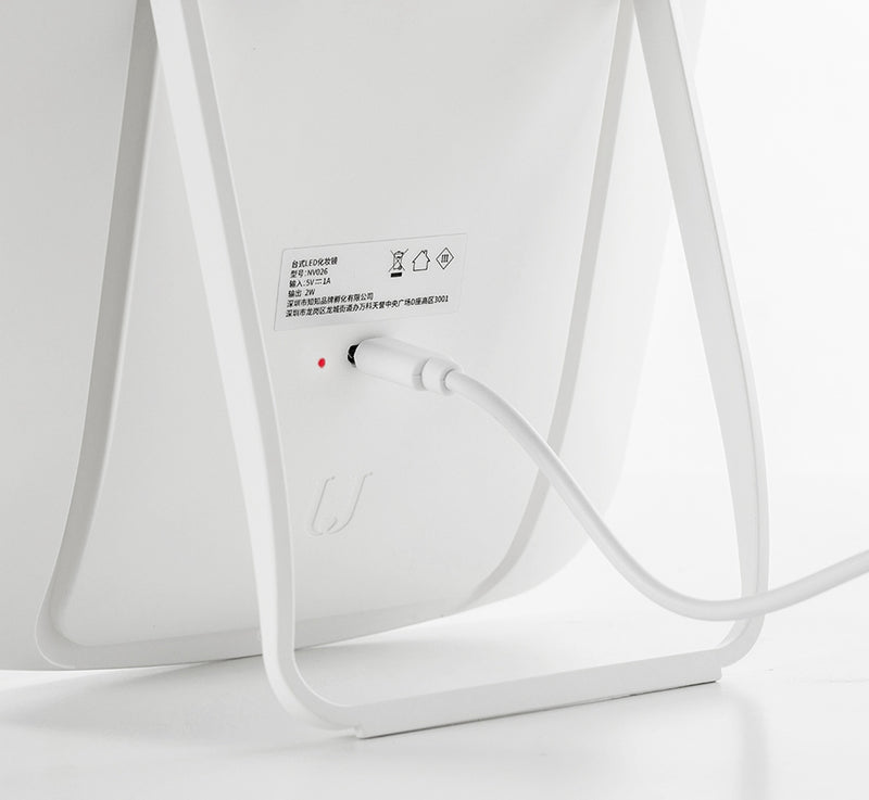 Portable Makeup Mirror Desktop LED Light USB Rechargeable Folding Touch Dimmable Lamp for Dormitory Home from Xiaomi Youpin