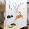 Miico SK9345 Golden Deer Painting Sticker Wall Sticker Home Decorative Sticker Removable Sticker