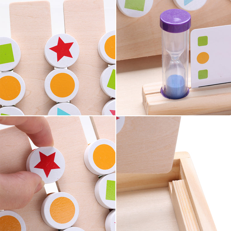 Wooden Teaching Training Early Educational Puzzle Baby Kids Toys Enlightenment Logic Thinking Orientation Training