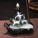 6 Style Buddhist Incense Burner Smoke Backflow Ceramic Glaze Censer Cone Holder