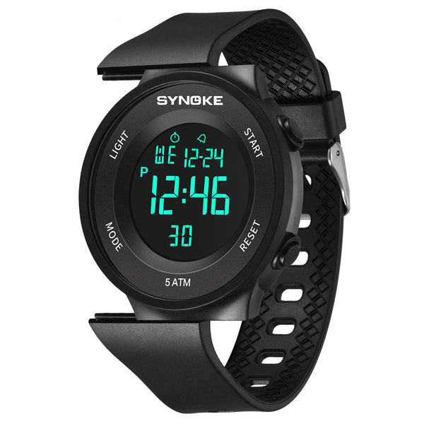 SYNOKE 9199 Fashion Student Watch 5ATM Waterproof Luminous Display Multi-function Sport Digital Watch