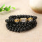 Unisex Artificial Crystal Obsidian Bracelet 108 Buddha Beads Zodiac Lucky Necklace