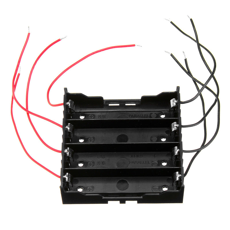 DIY 4 Slot 18650 Battery Holder With 8 Leads