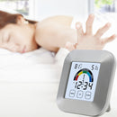 Indoor Thermometer Hygrometer Timer Clock Smart Digital Temperature Humidity Tester Backlight