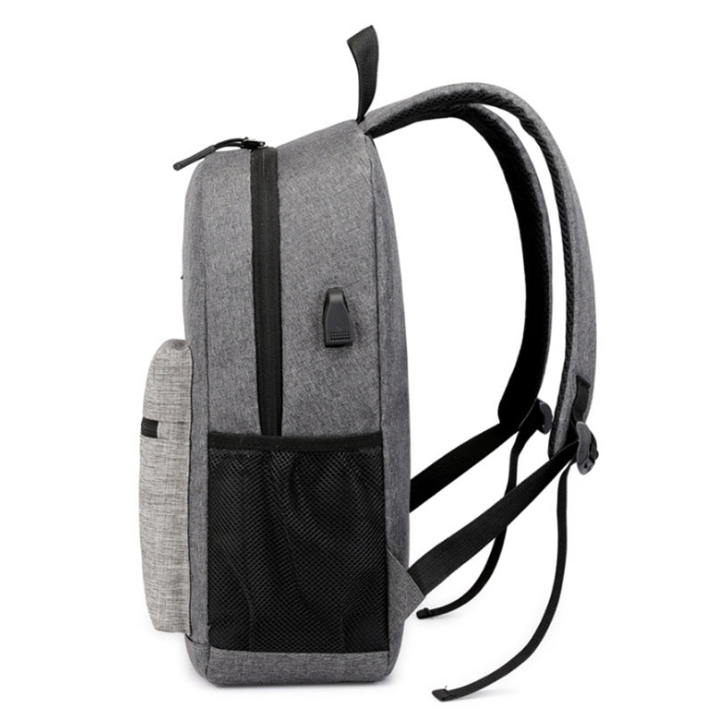 Oxford Cloth Laptop Bag Backpack Travel Bag With External USB Charging Port For 13 Inch Laptop Tablet