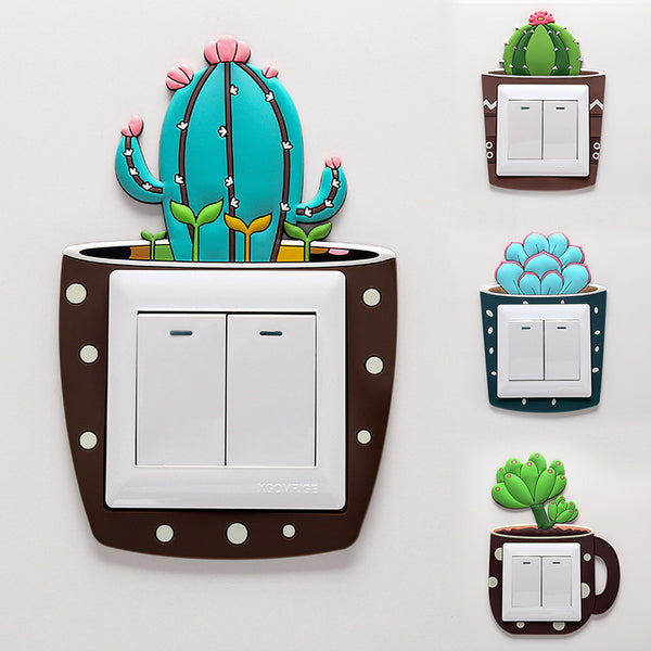 Luminous Light Switch Stickers Cartoon Decorative Wall Stickers
