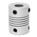 4Pcs 5mm x 8mm Aluminum Flexible Shaft Coupling OD19mm x L25mm CNC Stepper Motor Coupler Connector
