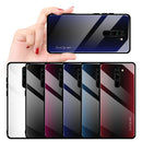 Bakeey Carbon Fiber Gradient Color Tempered Glass Protective Case for Xiaomi Redmi  Note 8 Pro