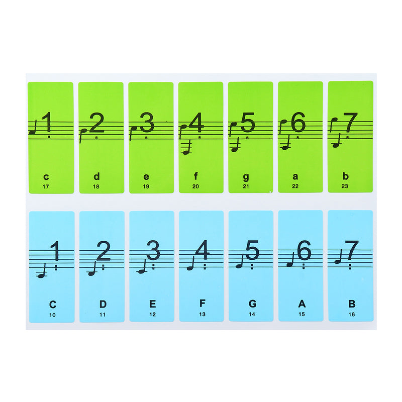 Music Keyboard Piano Stickers for 88/61/51 Key Set Removable Stickers