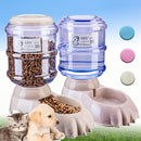 3.8L Large Automatic Pet Food Drink Dispenser Dog Cat Feeder Water Bowl Automatic Waterer