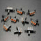 10Pcs Black Mini Size SPDT Slide Switches On-Off 100V 2A DIY Material