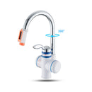 3KW 3 Seconds Instant Electric Shower Water Heater Tankless Electric Faucet Bathoom Kitchen Tap Water Heater with Earth Leakage Protection Plug Digital Display