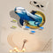 Miico Creative 3D Dolphin Window Sea Fishes PVC Removable Home Room Decorative Wall Decor Sticker