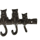 Cat Kitten Tail Cast Iron Wall Hook 6 Hooks Coat Keys Towel Rack Cloth Hanger Home Organizer