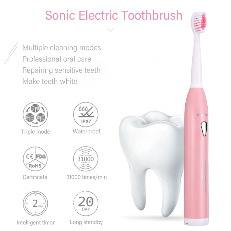 USB Charge Washable Electric Toothbrush Teeth Whitening Oral Care Waterproof Cleasing Tool