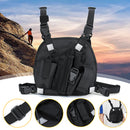 Nylon Radio Walkie Talkie Chest Pocket Harness Bags Backpack Holster Vest Pack